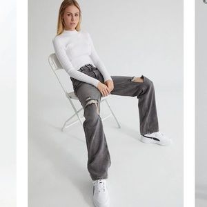 PacSun Washed Black Ripped Boyfriend Jeans size 25